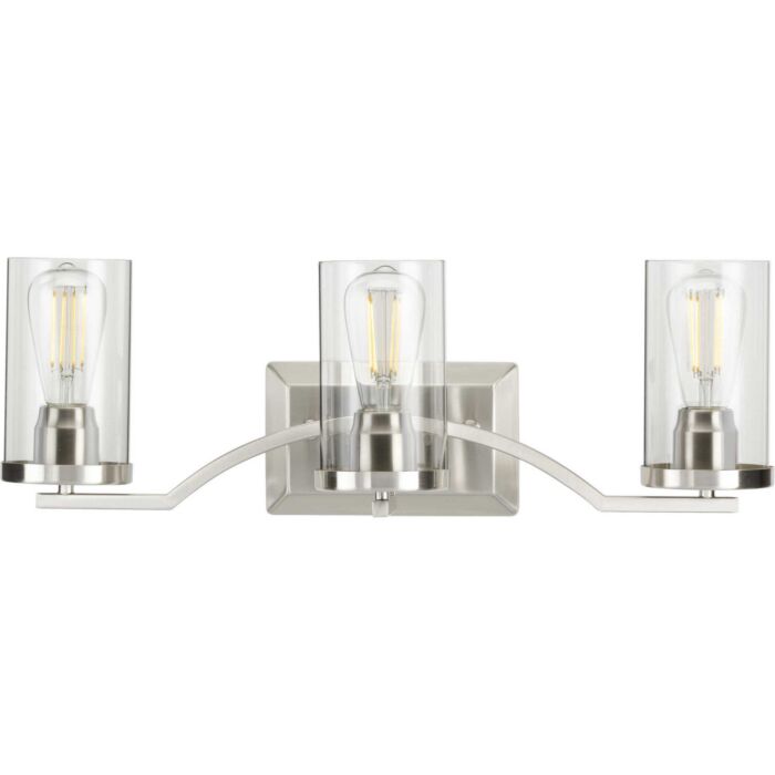 Lassiter 3-Light Bathroom Vanity Light in Brushed Nickel
