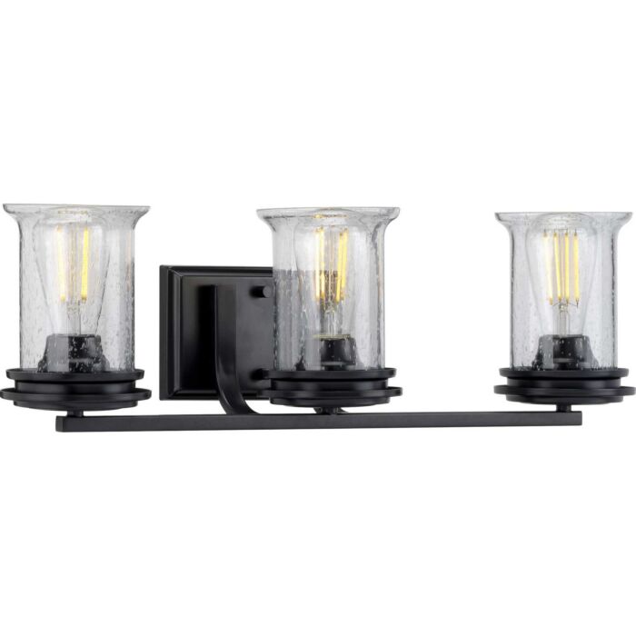 Winslett 3-Light Bathroom Vanity Light in Black