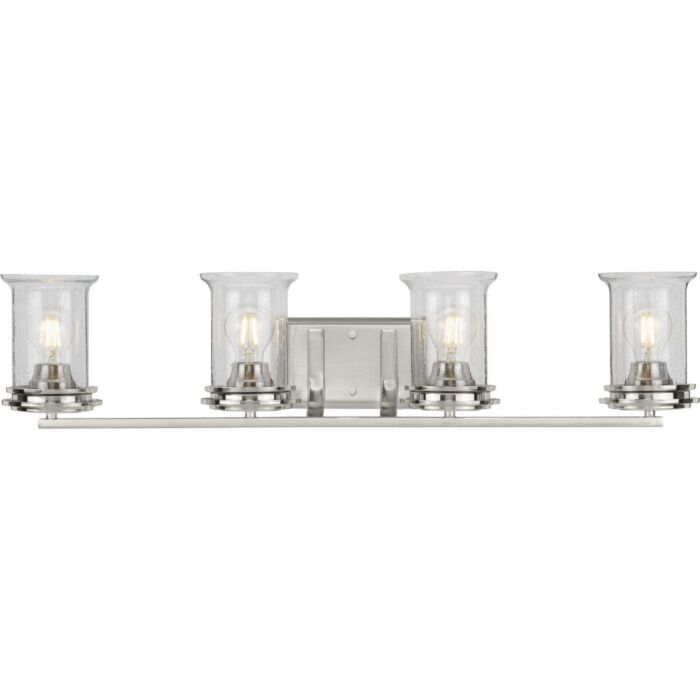 Winslett 4-Light Bathroom Vanity Light in Brushed Nickel