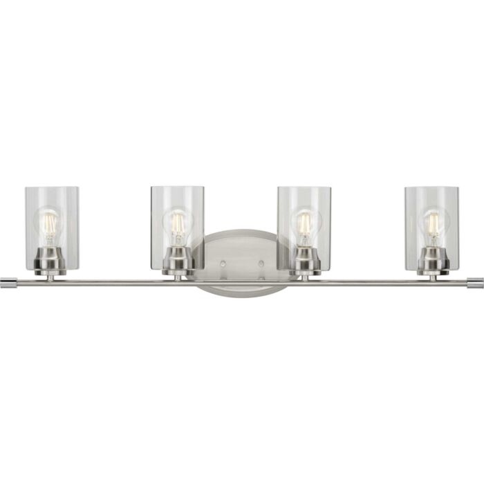 Riley 4-Light Bathroom Vanity Light in Brushed Nickel