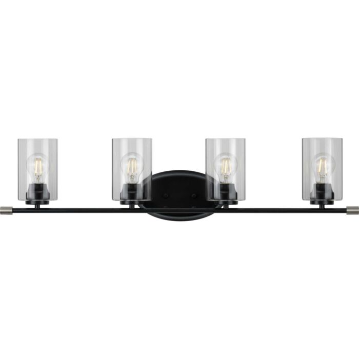 Riley 4-Light Bathroom Vanity Light in Black