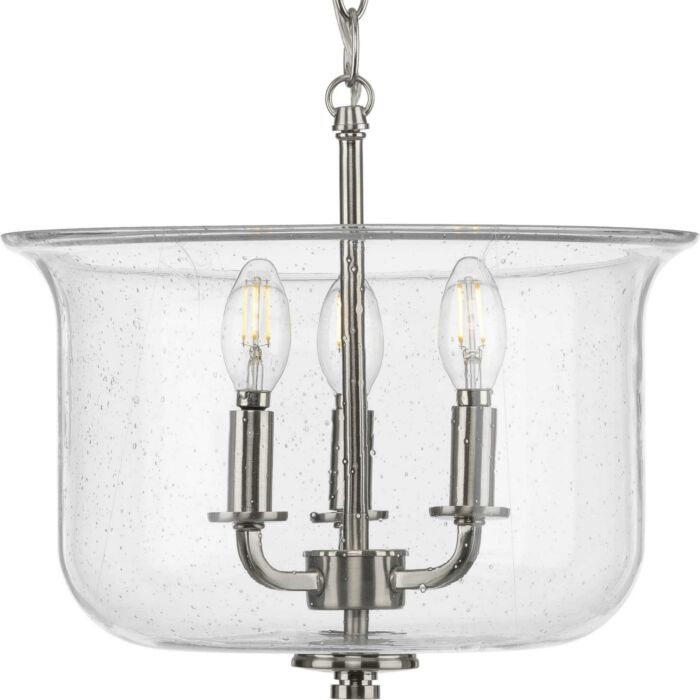 Winslett 3-Light Semi-Flush Convertible in Brushed Nickel