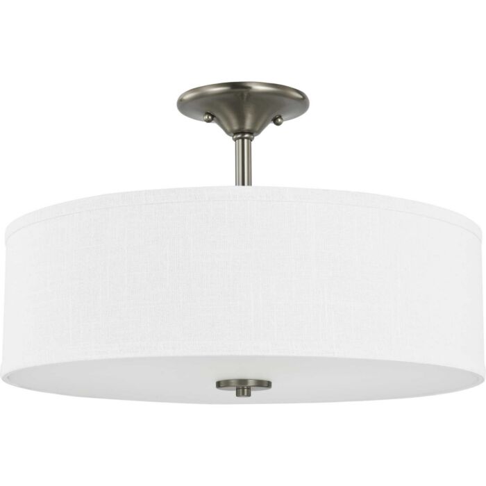 Inspire 3-Light Semi-Flush Mount in Brushed Nickel