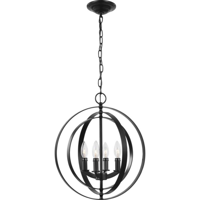 Equinox 4-Light Pendant in Black