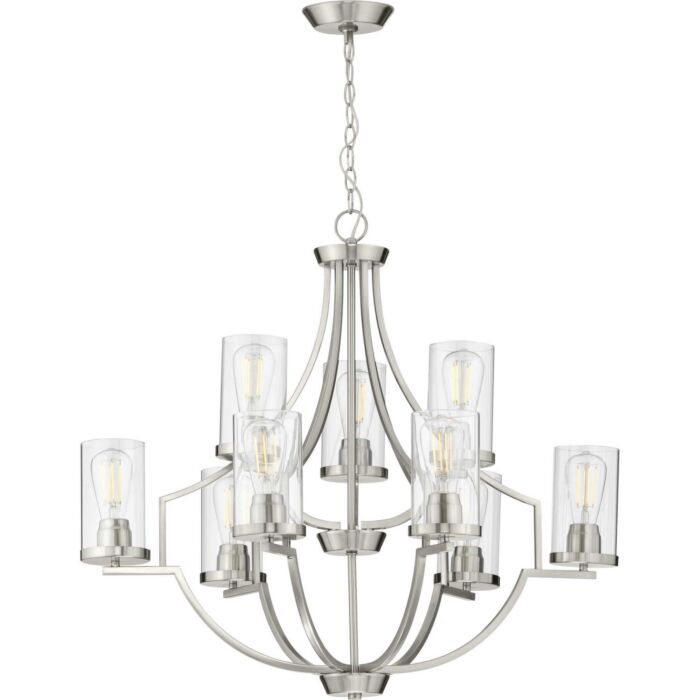 Lassiter 9-Light Chandelier in Brushed Nickel