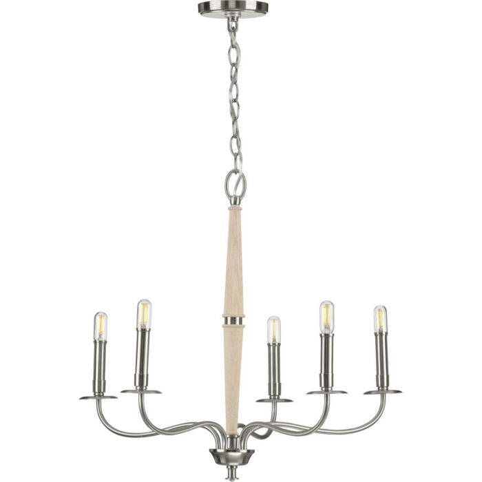 Durrell 5-Light Chandelier in Brushed Nickel