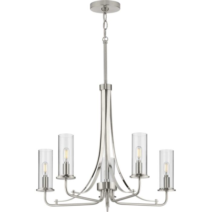 Riley 5-Light Chandelier in Brushed Nickel