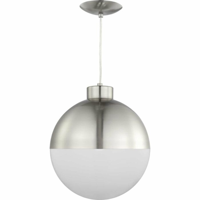 Globe LED 1-Light LED Pendant in Brushed Nickel