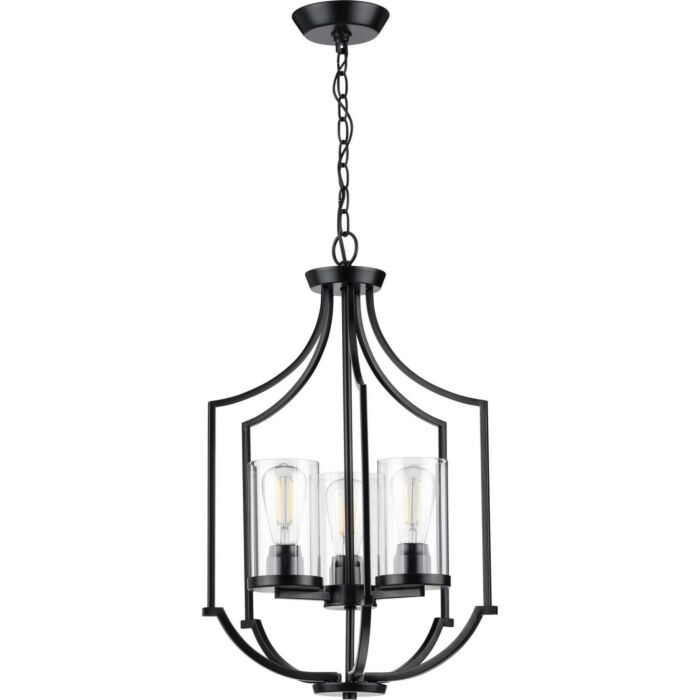 Lassiter 3-Light Foyer Pendant in Black