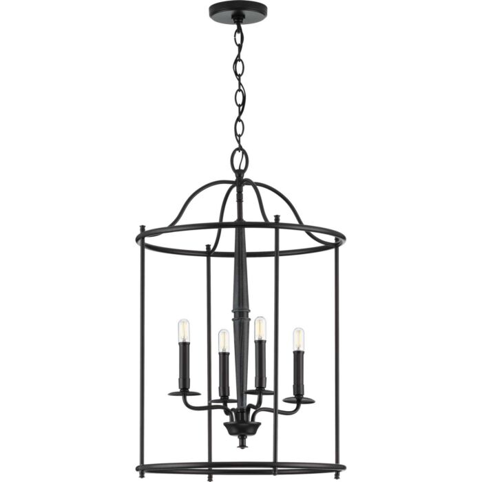 Durrell 4-Light Foyer Pendant in Black