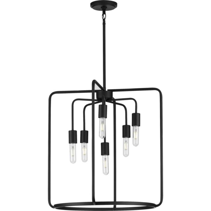 Bonn 6-Light Pendant in Black
