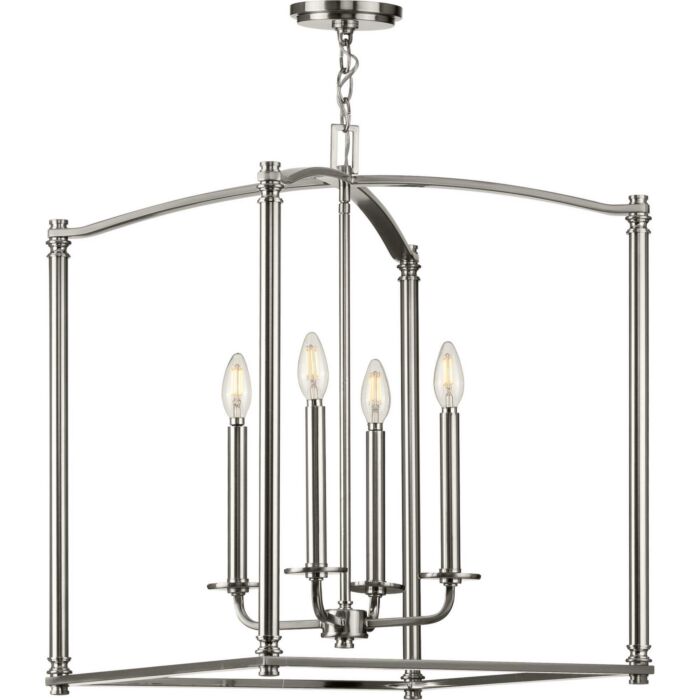 Winslett 4-Light Foyer Pendant in Brushed Nickel