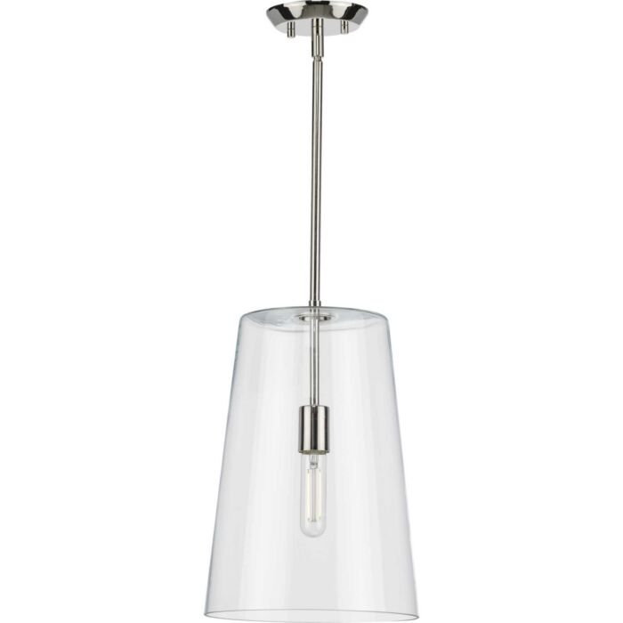 Clarion 1-Light Pendant in Polished Nickel