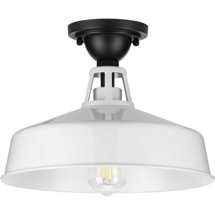 Cedar Springs 1-Light Semi-Flush Mount in White