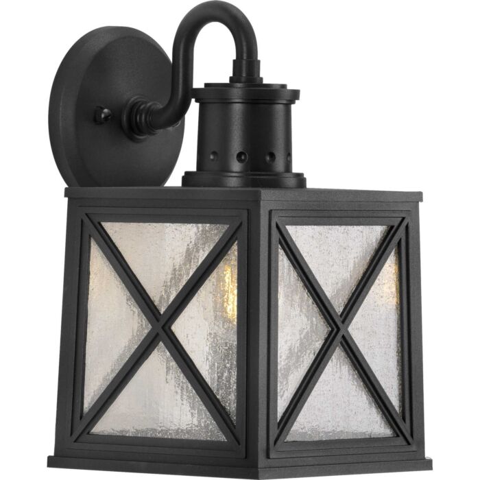 Seagrove 1-Light Wall Lantern in Black