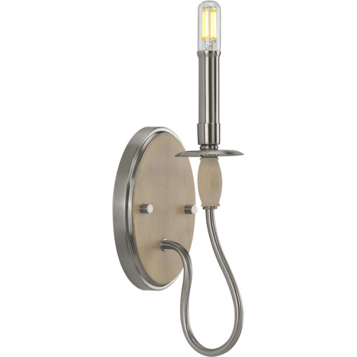 Durrell 1-Light Wall Bracket in Brushed Nickel