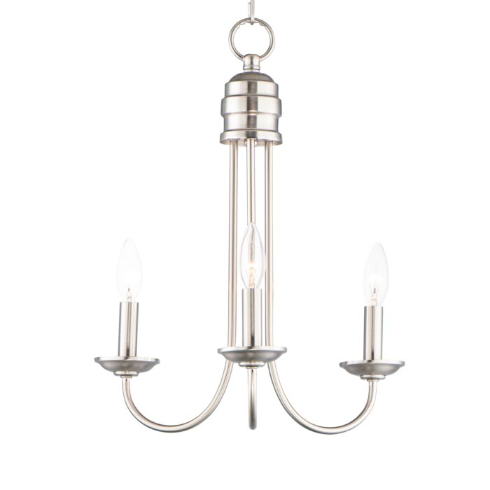 Maxim Logan 3 Light Pendant Light in Satin Nickel