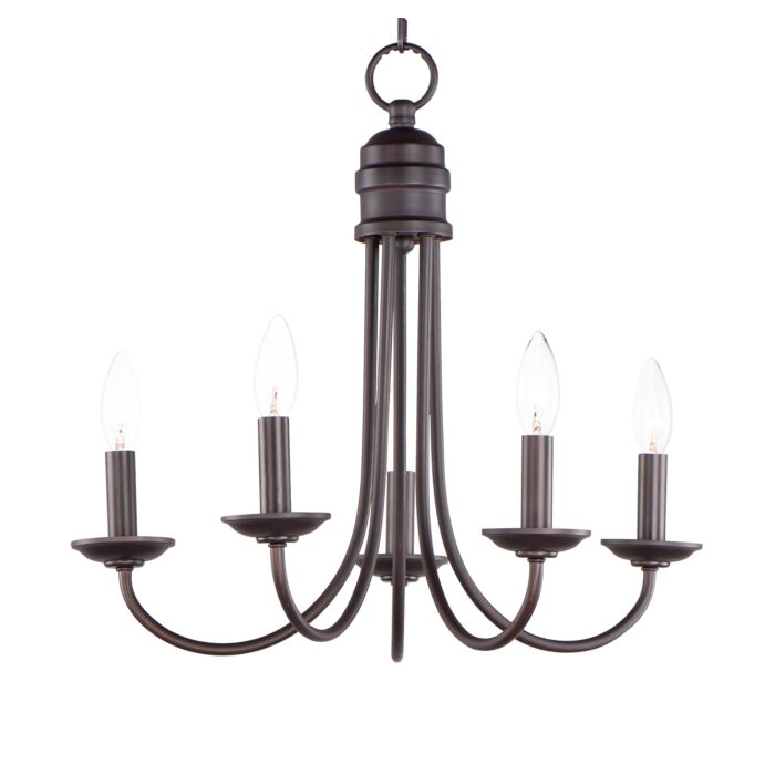 Maxim Logan 5 Light Pendant Light in Oil Rubbed Bronze