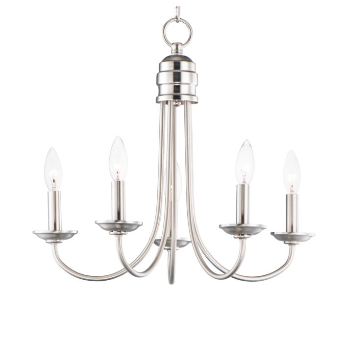 Maxim Logan 5 Light Pendant Light in Satin Nickel