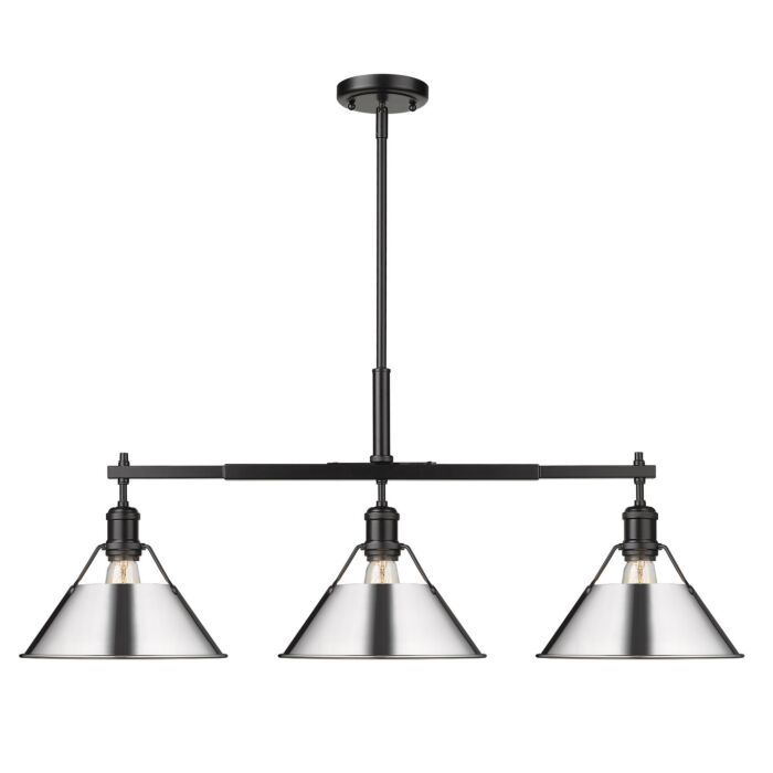 Three Light Linear Pendant by Golden
