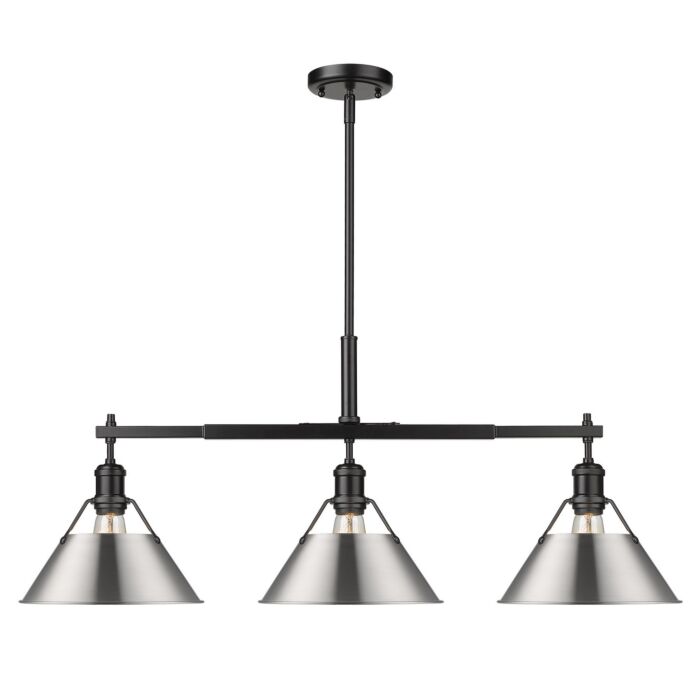 Three Light Linear Pendant by Golden