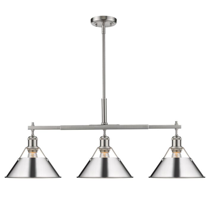 Three Light Linear Pendant by Golden