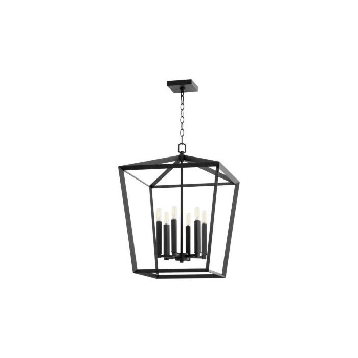 Cyan Design Hyperion 6 Light Foyer Chandelier in Noir