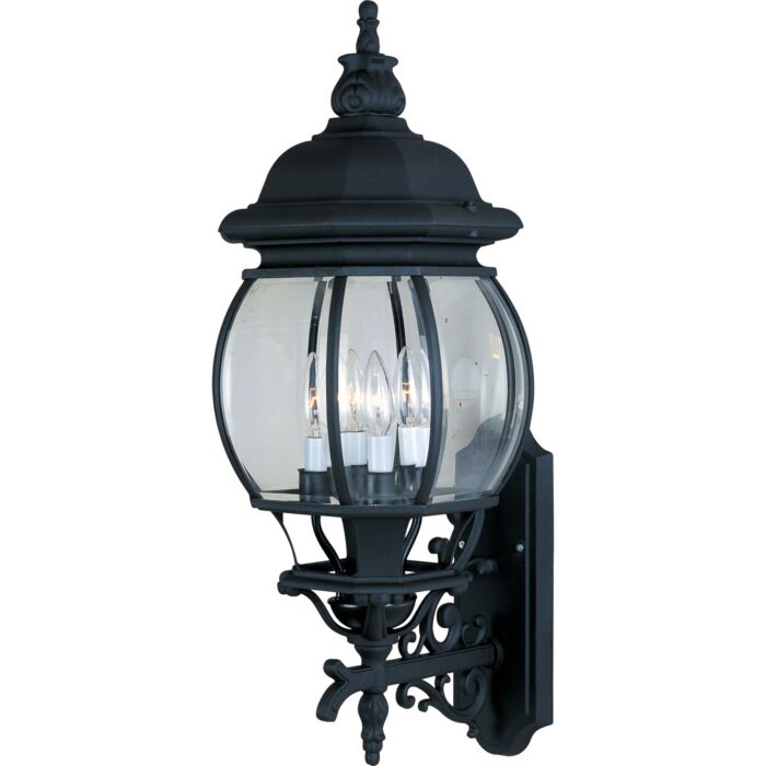 Maxim Lighting Crown Hill 4 Lt 28.5 Inch Outdoor Wall Lt, Black