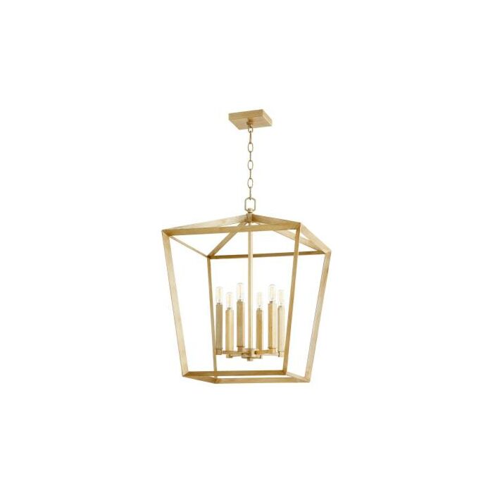 Cyan Design Hyperion 6 Light Foyer Chandelier in Aged Silver Leaf