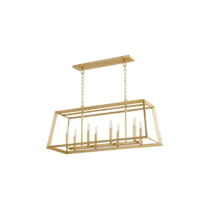 Cyan Design Hyperion 8 Light Kitchen Island Light in Aged Silver Leaf