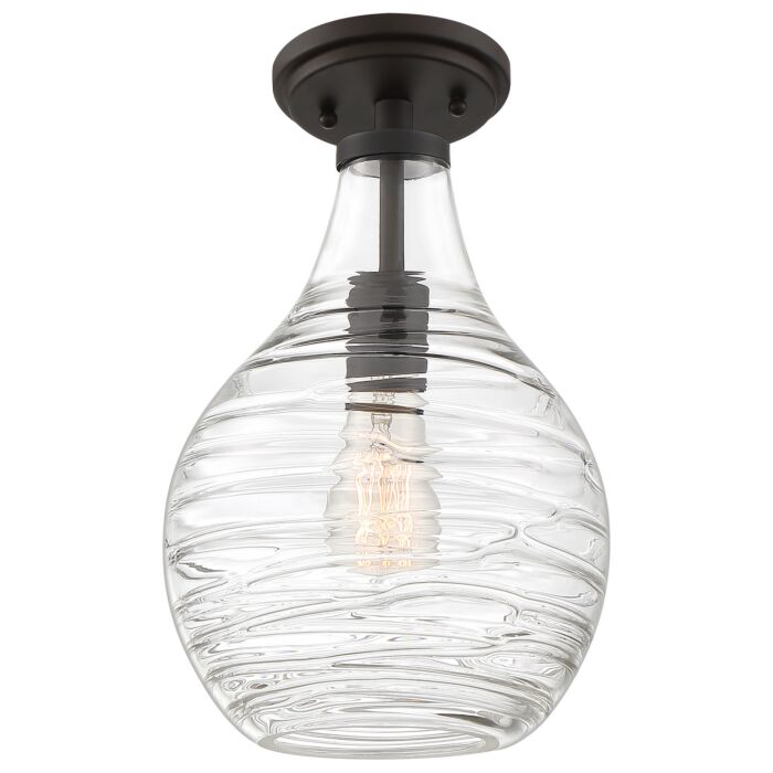 One Light Semi-Flush Mount by Quoizel