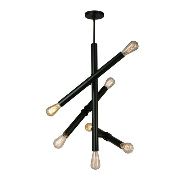 Drucker 7-Light Pendant in Black