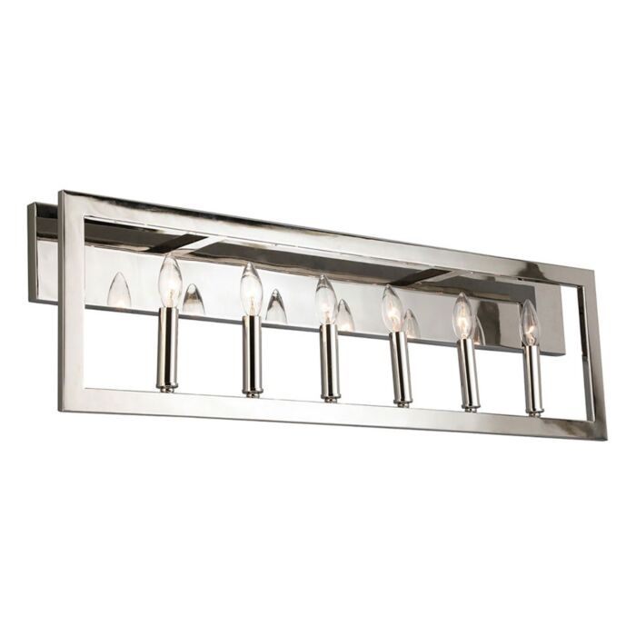 Jordan 6-Light Bathroom Vanity Light Vanity in Satin Nickel