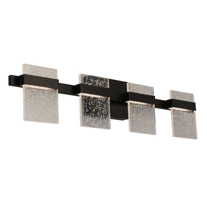 Madrona 4-Light LED Bathroom Vanity Light with Vanity Light in Black