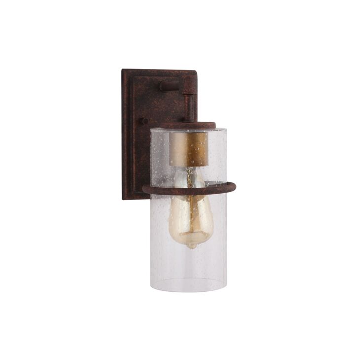 Brandel 1-Light Outdoor Wall Mount in Rust