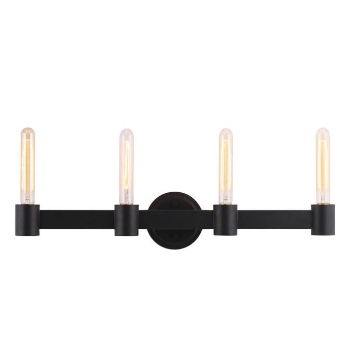 Broyles 4-Light Bathroom Vanity Light Bar in Matte Black
