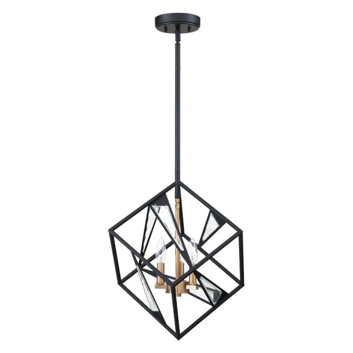 Corrietes 3-Light Pendant in Matte Black