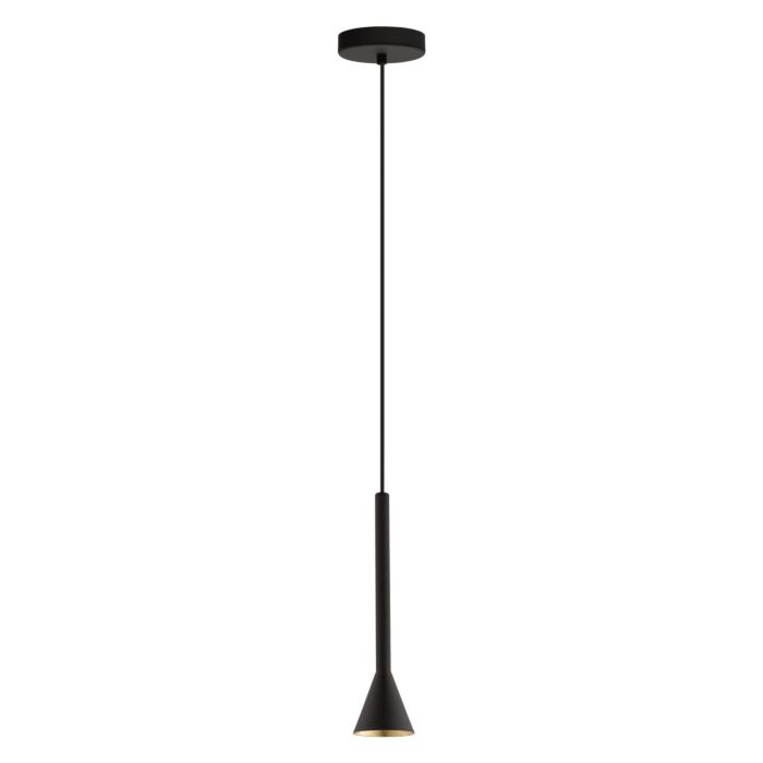 Cortaderas 1-Light LED Pendant in Matte Black