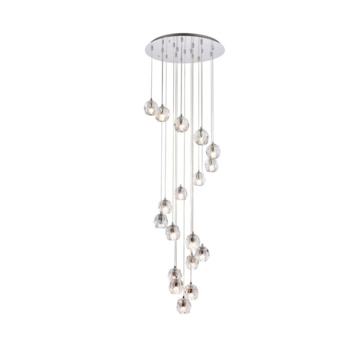 Eren 18-Light LED Pendant in Chrome