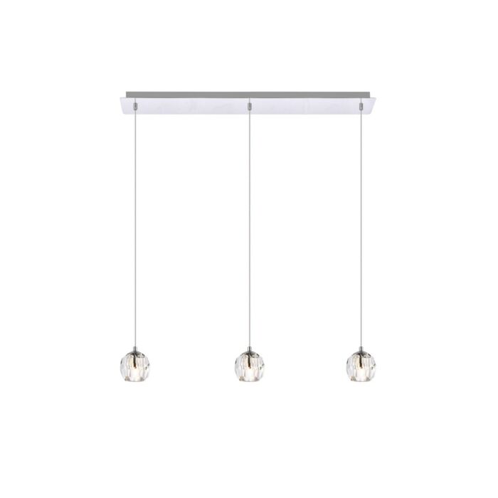 Eren 3-Light LED Pendant in Chrome