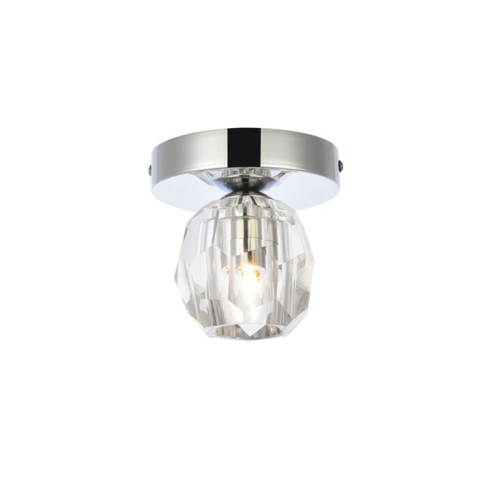 Eren 1-Light LED Flush Mount in Chrome