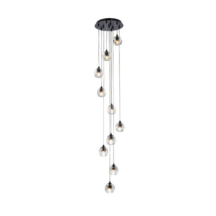 Eren 10-Light LED Pendant in Black