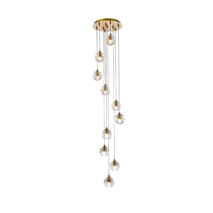Eren 10-Light LED Pendant in Gold