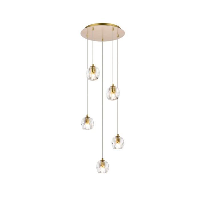 Eren 5-Light LED Pendant in Gold