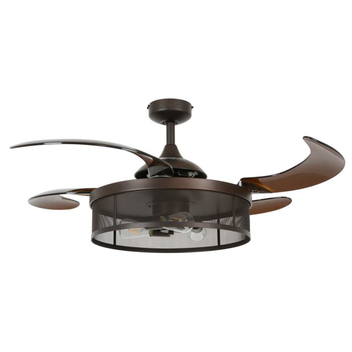 Meridian 3-Light 48in Fandelier in Oil Rubbed Bronze and Amber