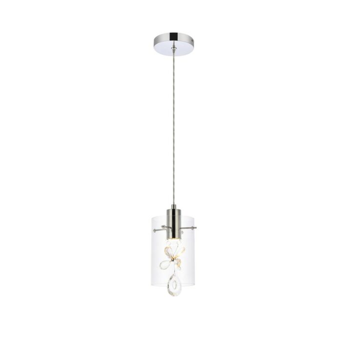 Hana 1-Light LED Pendant in Chrome