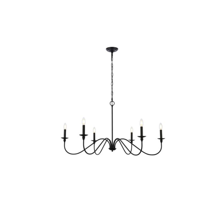 Rohan 6-Light Chandelier in Matte Black