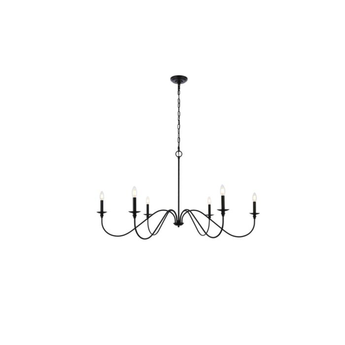 Rohan 6-Light Chandelier in Matte Black