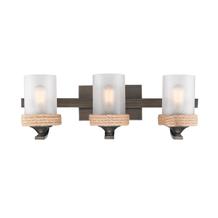 Golden Chatham 3 Light 23 Inch Bathroom Vanity Light in Gunmetal Bronze