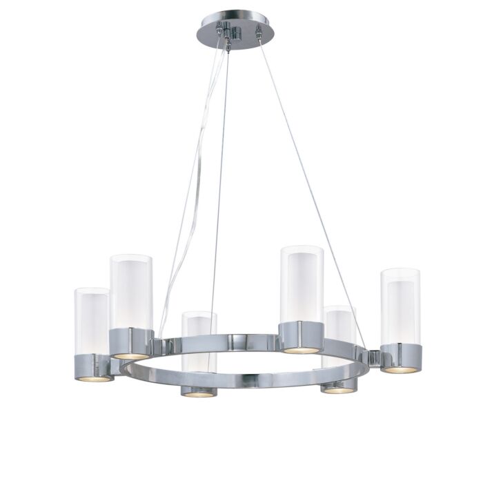 Silo 6-Light LED Chandelier in Polished Chrome